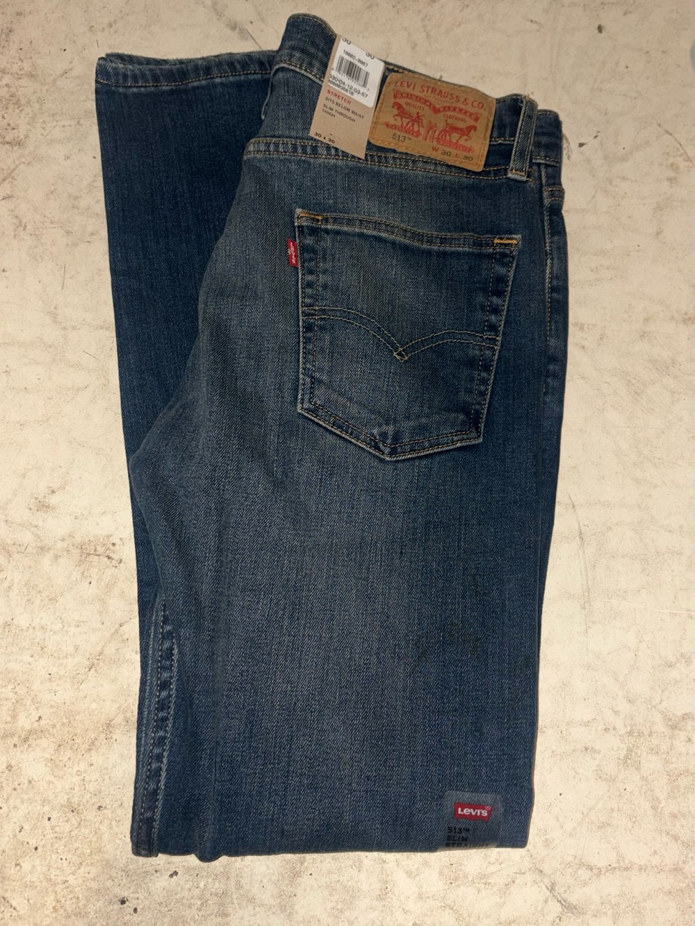 Levi's 513 Slim Straight Blue Stretch Men's Jeans 30x30 NWT